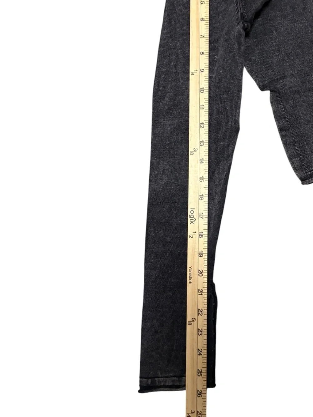 ZARA Ribbed mock Neck Long Sleeve shirt Hook & Eye Closure Gray Size Medium
